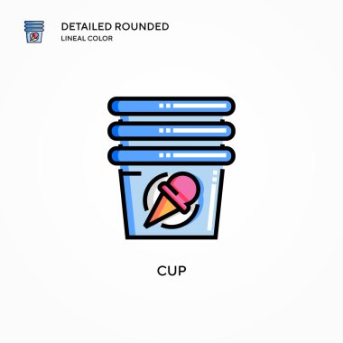 Kap vektör simgesi. Modern vektör illüstrasyon kavramları. Düzenlemesi ve kişiselleştirmesi kolay.