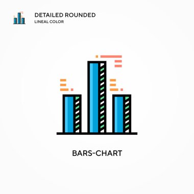 Çizelge çizelgesi vektör simgesi. Modern vektör illüstrasyon kavramları. Düzenlemesi ve kişiselleştirmesi kolay.