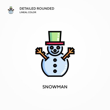 Kardan Adam vektör simgesi. Modern vektör illüstrasyon kavramları. Düzenlemesi ve kişiselleştirmesi kolay.