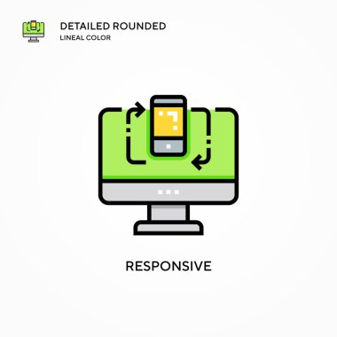 Karşılık vektör simgesi. Modern vektör illüstrasyon kavramları. Düzenlemesi ve kişiselleştirmesi kolay.