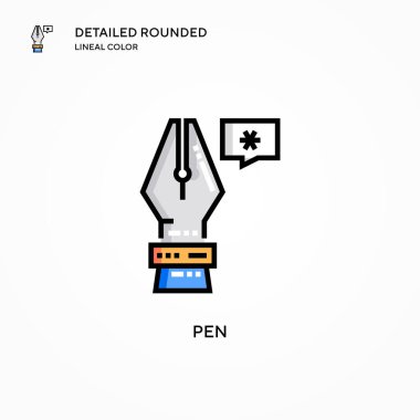Kalem vektör simgesi. Modern vektör illüstrasyon kavramları. Düzenlemesi ve kişiselleştirmesi kolay.