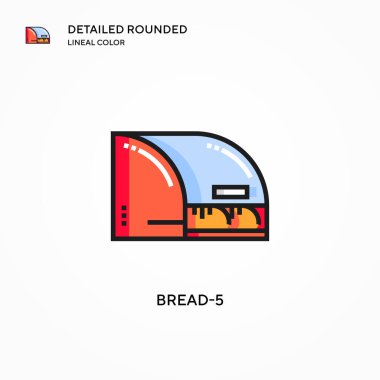 Ekmek-5 vektör simgesi. Modern vektör illüstrasyon kavramları. Düzenlemesi ve kişiselleştirmesi kolay.