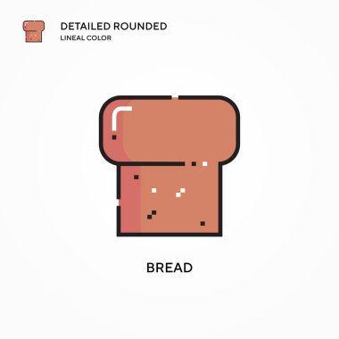 Ekmek vektör simgesi. Modern vektör illüstrasyon kavramları. Düzenlemesi ve kişiselleştirmesi kolay.
