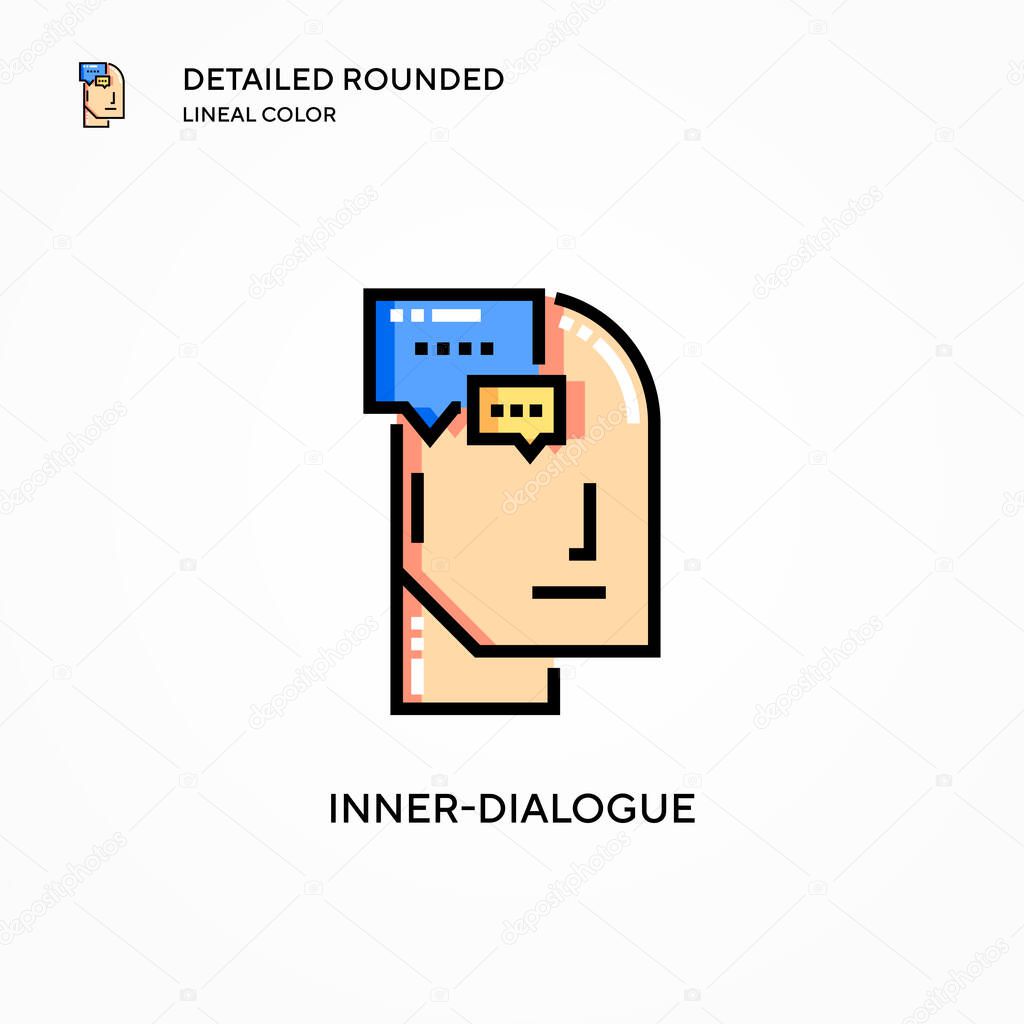 Inner-dialogue vector icon. Modern vector illustration concepts. Easy to edit and customize.