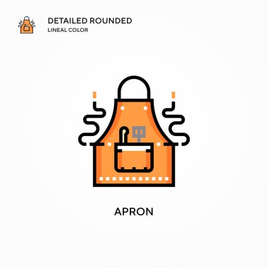 Önlük vektör simgesi. Modern vektör illüstrasyon kavramları. Düzenlemesi ve kişiselleştirmesi kolay.