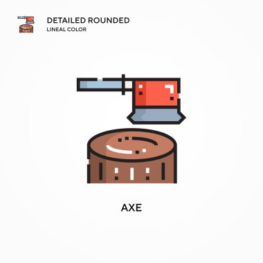 Axe vektör simgesi. Modern vektör illüstrasyon kavramları. Düzenlemesi ve kişiselleştirmesi kolay.