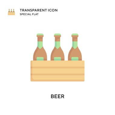 Bira vektör simgesi. Düz çizim. EPS 10 vektörü.