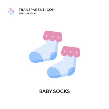 Bebek çorapları vektör ikonu. Düz çizim. EPS 10 vektörü.