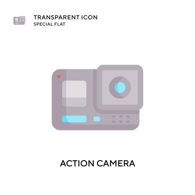 Kamera vektör simgesi. Düz çizim. EPS 10 vektörü.