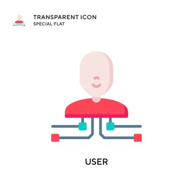 Kullanıcı vektör simgesi. Düz çizim. EPS 10 vektörü.