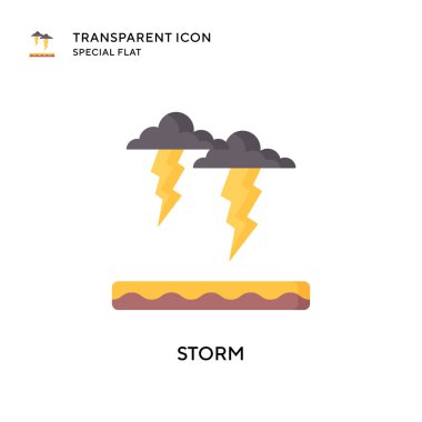 Fırtına vektör simgesi. Düz çizim. EPS 10 vektörü.