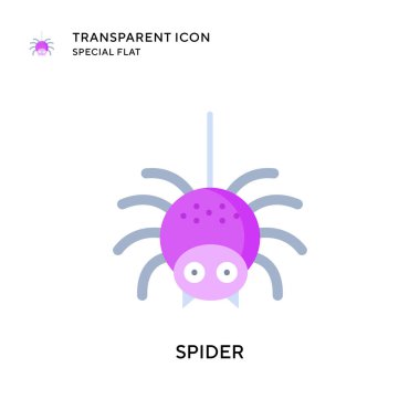 Örümcek vektör simgesi. Düz çizim. EPS 10 vektörü.