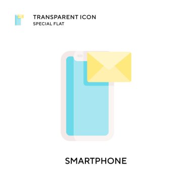 Akıllı telefon vektör simgesi. Düz çizim. EPS 10 vektörü.