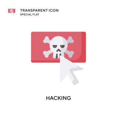 Vektör simgesi hackleniyor. Düz çizim. EPS 10 vektörü.