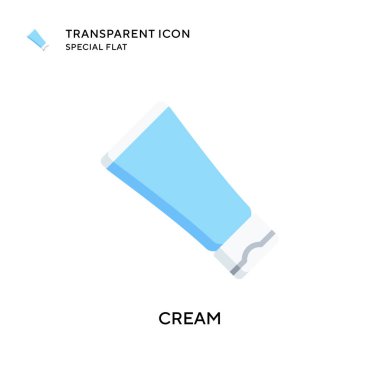 Krem vektör simgesi. Düz çizim. EPS 10 vektörü.