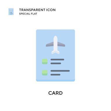 Kart vektör simgesi. Düz çizim. EPS 10 vektörü.