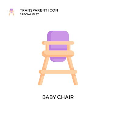 Bebek koltuğu vektör simgesi. Düz çizim. EPS 10 vektörü.