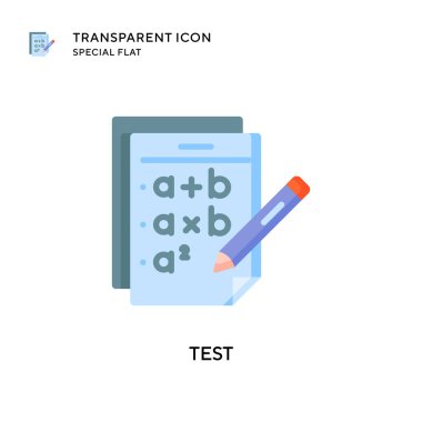 Test vektör simgesi. Düz çizim. EPS 10 vektörü.