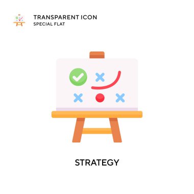 Strateji vektör simgesi. Düz çizim. EPS 10 vektörü.