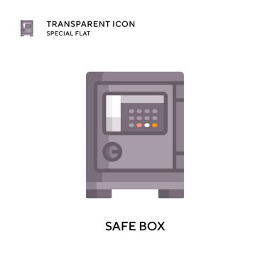 Güvenli kutu vektör simgesi. Düz çizim. EPS 10 vektörü.