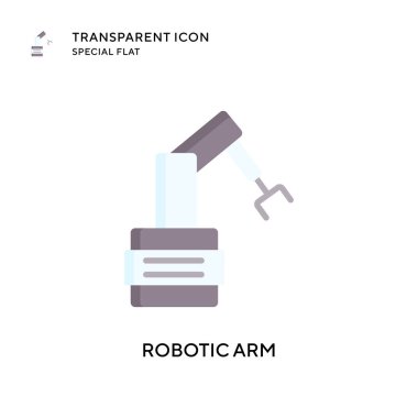 Robot kol vektör simgesi. Düz çizim. EPS 10 vektörü.