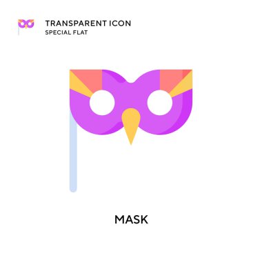 Maske vektör simgesi. Düz çizim. EPS 10 vektörü.