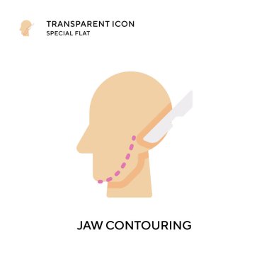 Çene şekillendirme vektör simgesi. Düz çizim. EPS 10 vektörü.