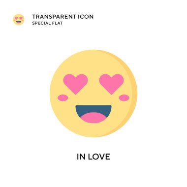 Aşk vektör ikonu. Düz çizim. EPS 10 vektörü.