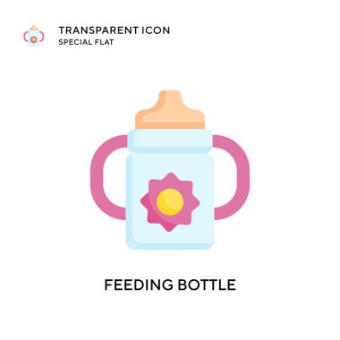 Şişe vektör ikonu besleniyor. Düz çizim. EPS 10 vektörü.