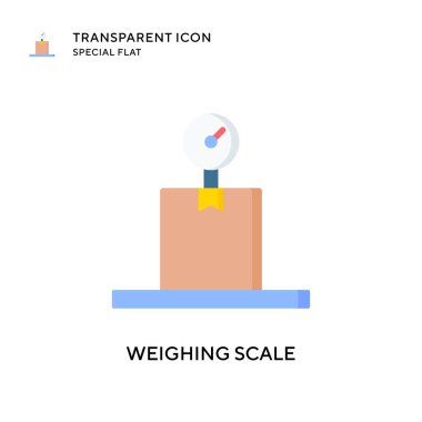 Ağırlık ölçekli vektör simgesi. Düz çizim. EPS 10 vektörü.