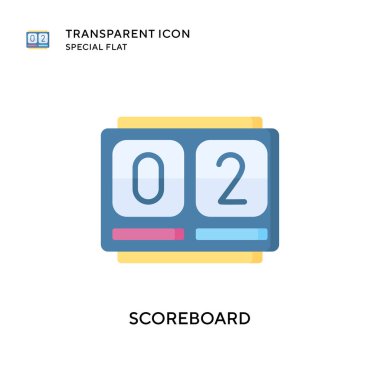 Skor tahtası vektör simgesi. Düz çizim. EPS 10 vektörü.