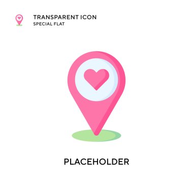 Yer tutucu vektör simgesi. Düz çizim. EPS 10 vektörü.