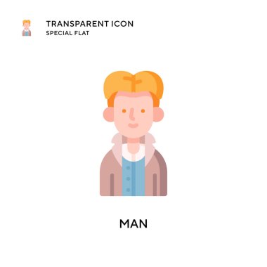 İnsan vektör simgesi. Düz çizim. EPS 10 vektörü.