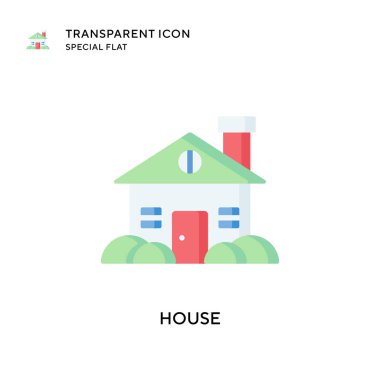 Ev vektör simgesi. Düz çizim. EPS 10 vektörü.