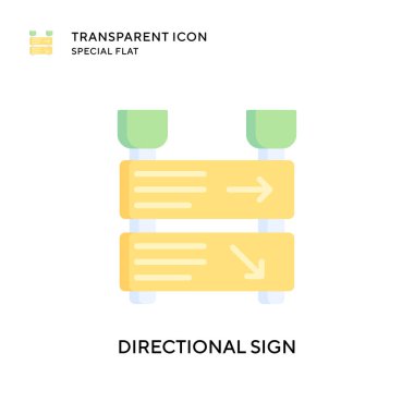 Yönsel işaret vektör simgesi. Düz çizim. EPS 10 vektörü.