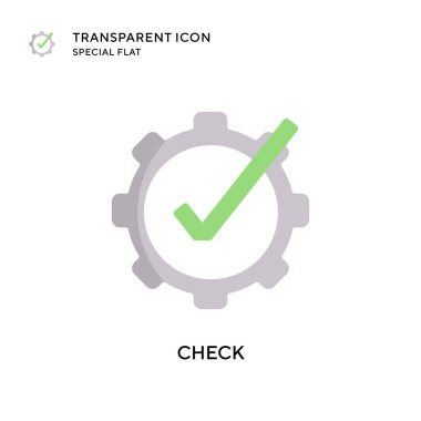 Vektör simgesini kontrol et. Düz çizim. EPS 10 vektörü.