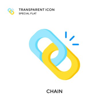 Zincir vektör simgesi. Düz çizim. EPS 10 vektörü.