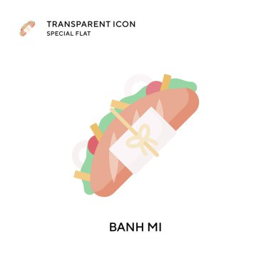 Banh mi vector icon. Flat style illustration. EPS 10 vector. clipart