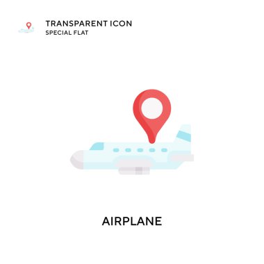 Uçak vektör simgesi. Düz çizim. EPS 10 vektörü.