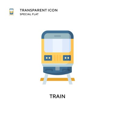 Tren vektör simgesi. Düz çizim. EPS 10 vektörü.