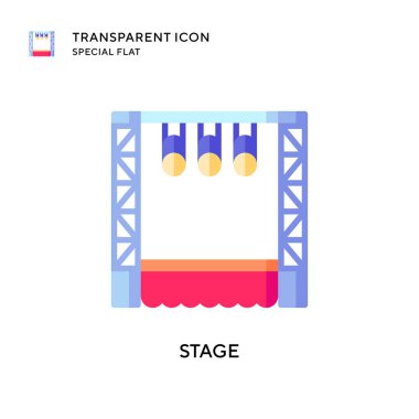 Sahne vektör simgesi. Düz çizim. EPS 10 vektörü.