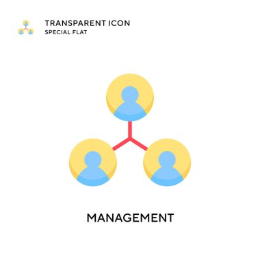 Yönetim vektör simgesi. Düz çizim. EPS 10 vektörü.