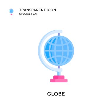 Dünya vektör simgesi. Düz çizim. EPS 10 vektörü.