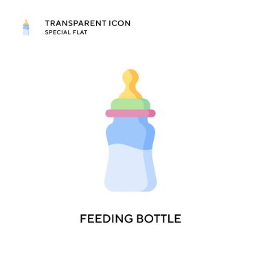 Şişe vektör ikonu besleniyor. Düz çizim. EPS 10 vektörü.