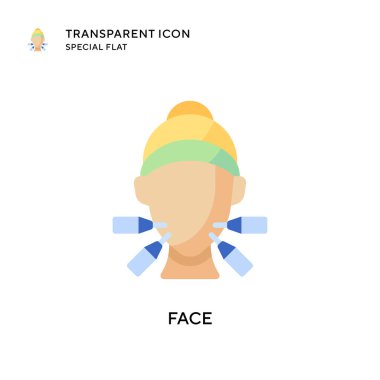 Yüz vektör simgesi. Düz çizim. EPS 10 vektörü.