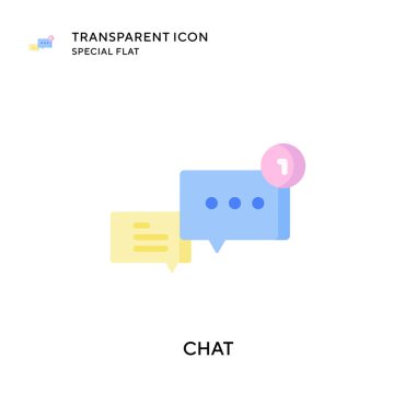 Sohbet vektörü simgesi. Düz çizim. EPS 10 vektörü.