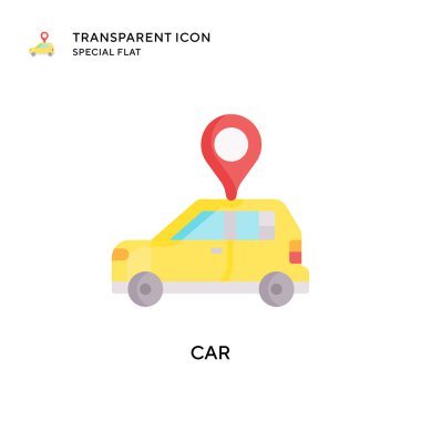 Araba vektör simgesi. Düz çizim. EPS 10 vektörü.