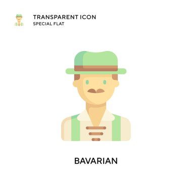 Bavyera vektör simgesi. Düz çizim. EPS 10 vektörü.