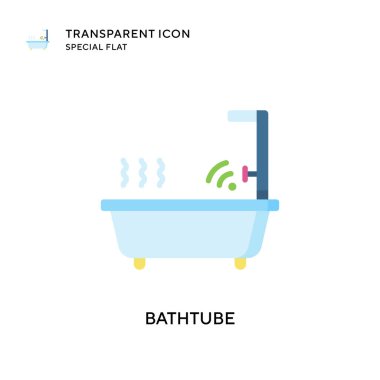 Banyo tüpü vektör simgesi. Düz çizim. EPS 10 vektörü.