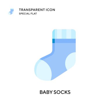 Bebek çorapları vektör ikonu. Düz çizim. EPS 10 vektörü.